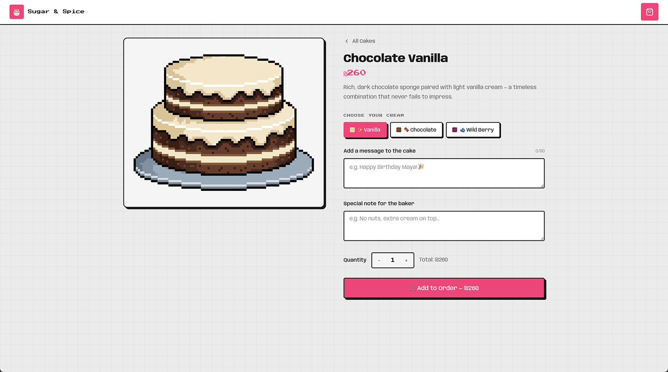 Sugar & Spice web platform